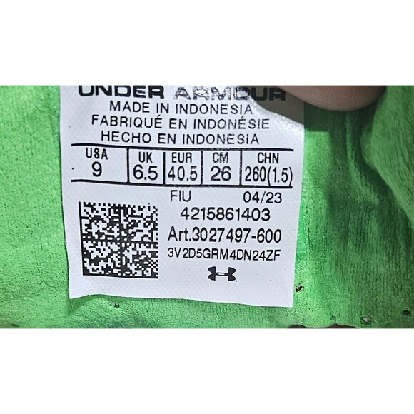 Under Armour Magnetico Pro 3 FG Women Soccer Cleats Size 9 Red/Green 3027497-600 - Picture 8 of 9